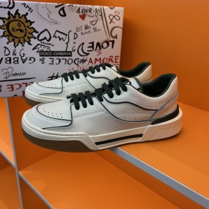 $85.00,Dolce & Gabbana Men's White New Roma Leather Sneakers # 271507