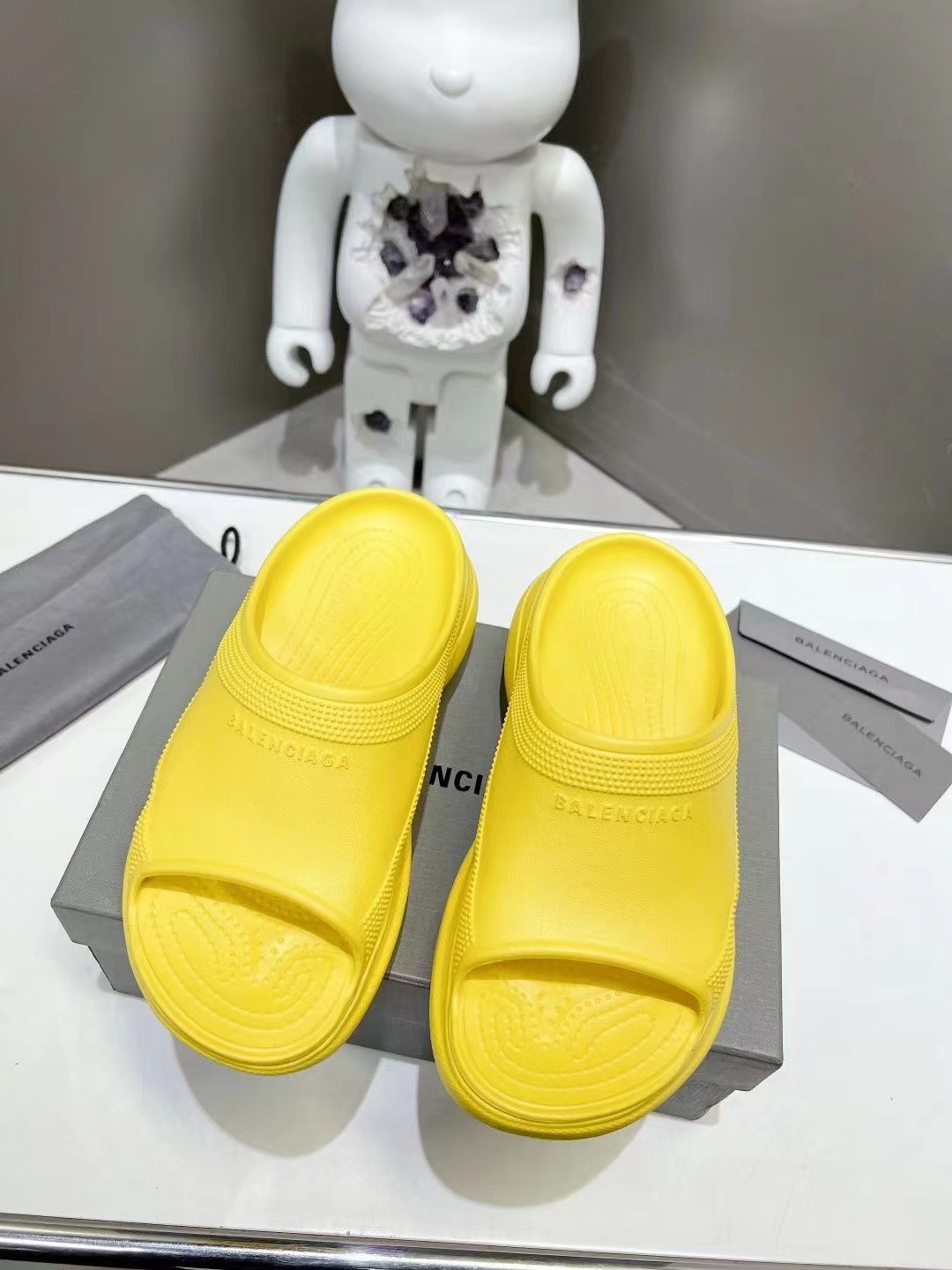 Balenciaga Open Toe Pool Crocs Slide Rubber Sandal Unisex # 271445