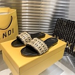 Fendi Interlace Raffia Slides For Women # 271451, cheap Fendi Slippers