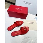 Ferragamo Gancini plaque leather slides For Women # 271596, cheap Ferragamo Slippers