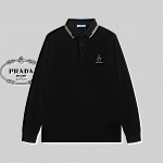 Prada Long Sleeve Polo Shirts For Men # 272540