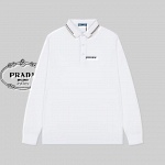 Prada Long Sleeve Polo Shirts For Men # 272541