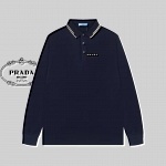 Prada Long Sleeve Polo Shirts For Men # 272542