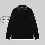 Prada Long Sleeve Polo Shirts For Men # 272543