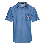 Amiri Short Denim Short Sleeve Shirts Unisex # 272632, cheap Amiri Shirts