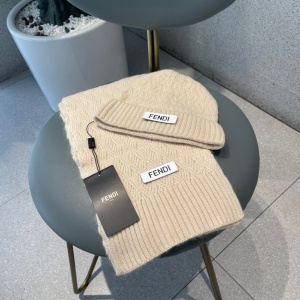 $45.00,Fendi Wool Hat And Scarf Set Unisex # 273195