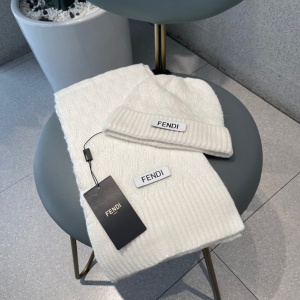 $45.00,Fendi Wool Hat And Scarf Set Unisex # 273197