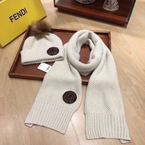 $45.00,Fendi Wool Hat And Scarf Set Unisex # 273198