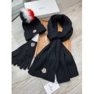 $54.00,Moncler Wool Hat Glove Scarf Set Unisex # 273542
