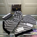 Dior Wool Hat Scarf Set Unisex # 273187