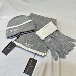 Louis Vuitton Wool Hat Glove Scarf Set Unisex # 273301, cheap Louis Vuitton Hats