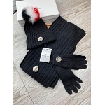 Moncler Wool Hat Glove Scarf Set Unisex # 273541, cheap Moncler Wool Hats