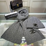 Celine Wool Hat And Scarf Set Unisex # 273587, cheap Celine Hats