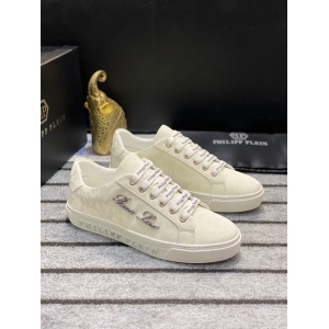$85.00,Philipp Plein Cowhide Leather Low Top Sneakers For Men # 274525
