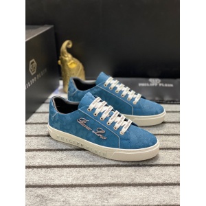 $85.00,Philipp Plein Cowhide Leather Low Top Sneakers For Men # 274527