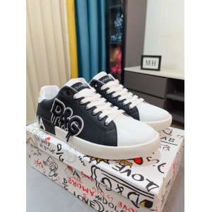 $89.00,D&G Cowhide Leather Low Top Sneakers For Men # 274541