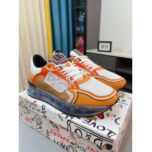 $89.00,D&G Cowhide Leather Low Top Sneakers For Men # 274547