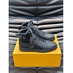 Louis Vuitton Monogram Engraved High Top Sneakers For Men # 274499