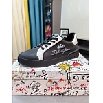D&G Cowhide Leather Low Top Sneakers For Men # 274553, cheap D&G Shoes