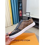 Louis Vuitton Cowhide Leather Lace Up Sneakers For Men # 274592, cheap For Men