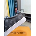 Louis Vuitton Cowhide Leather Lace Up Sneakers For Men # 274594, cheap For Men