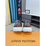 Louis Vuitton Cowhide Leather Lace Up Sneakers For Men # 274598, cheap For Men