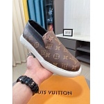 Louis Vuitton Cowhide Leather Lace Up Sneakers For Men # 274598, cheap For Men