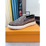 Louis Vuitton Cowhide Leather Lace Up Sneakers For Men # 274598, cheap For Men