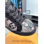 Louis Vuitton Cowhide Leather Lace Up Sneakers For Men # 274601, cheap For Men