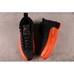 Air Jordan 12 Brilliant Orange Sneakers For Men # 275207, cheap Jordan12