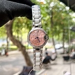 Ballon Bleu Ladies 33mm Automatic Silver Guilloche Diamond Watch For Women  # 275748, cheap Cartier Watches