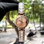 Ballon Bleu Ladies 33mm Automatic Silver Guilloche Diamond Watch For Women  # 275749, cheap Cartier Watches