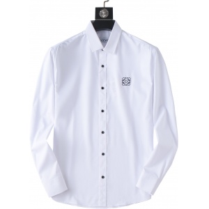 $36.00,Loewe Anti Wrinkle Elastic Long Sleeve Shirts For Men # 277528