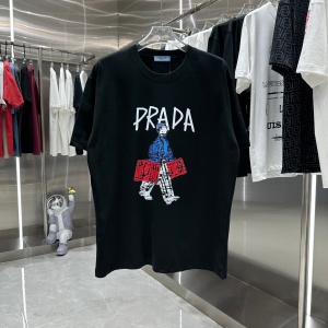 $35.00,Prada Short Sleeve T Shirts Unisex # 278186