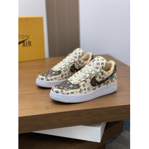 $95.00,Louis Vuitton x Air Force One Leather Monogram Printed Sneaker Unisex # 278906