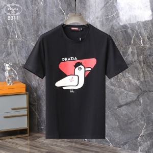 $26.00,Prada Short Sleeve Crew Neck T Shirts For Men # 278972