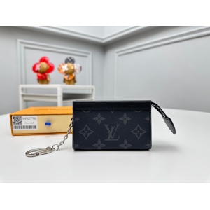 $69.00,Louis Vuitton Monogram Eclipse Key Pouch Voyage Key Pouch For Women # 279295