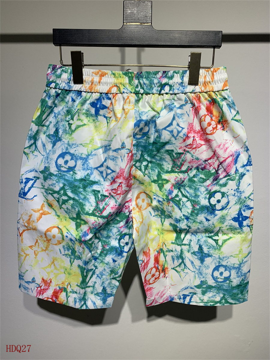 Louis Vuitton Multicolored Crayon Logo Monogram Short Sleeve Shirt And Short For Men # 279413, cheap Shirt&Short Sets LV Shirt Short Set, only $55!