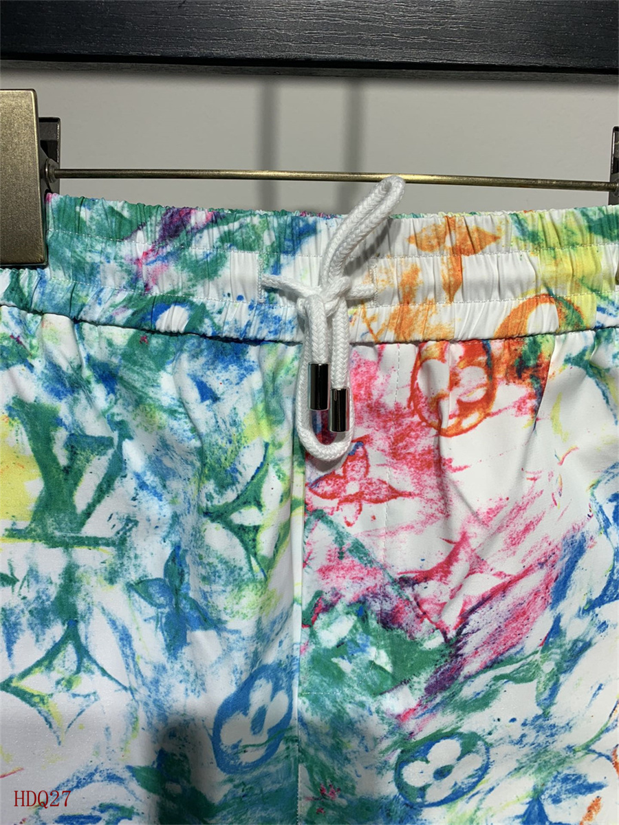 Louis Vuitton Multicolored Crayon Logo Monogram Short Sleeve Shirt And Short For Men # 279413, cheap Shirt&Short Sets LV Shirt Short Set, only $55!