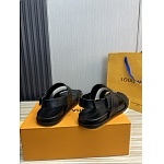 Louis Vuitton Leather Sandals Unisex # 278863, cheap Louis Vuitton Sandal