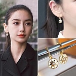Dior Rose des Vents Earrings For Women # 279394, cheap Dior Earrings