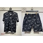 Prada Short Sleeve Shirt And Short For Men # 279424