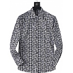 Fendi FF Motif Short Long Sleeve Shirts For Men # 279856