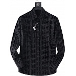 Fendi FF Motif Short Long Sleeve Shirts For Men # 279857