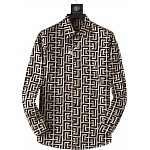 Fendi FF Motif Short Long Sleeve Shirts For Men # 279858