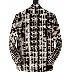 Fendi FF Motif Short Long Sleeve Shirts For Men # 279858, cheap Fendi Shirts