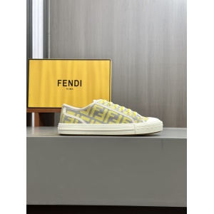 $92.00,Fendi Domino Canvas Sneakers For Men # 280380