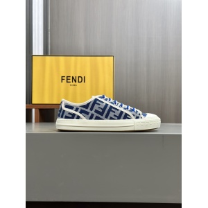 $92.00,Fendi Domino Canvas Sneakers For Men # 280382