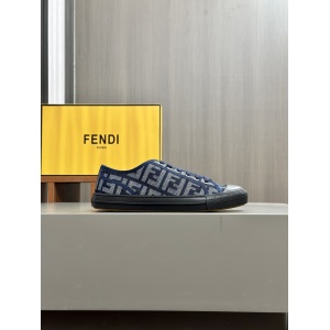 $92.00,Fendi Domino Canvas Sneakers For Men # 280384