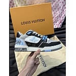 Louis Vuitton LV Trainer Blue Grey Black For Men # 280367